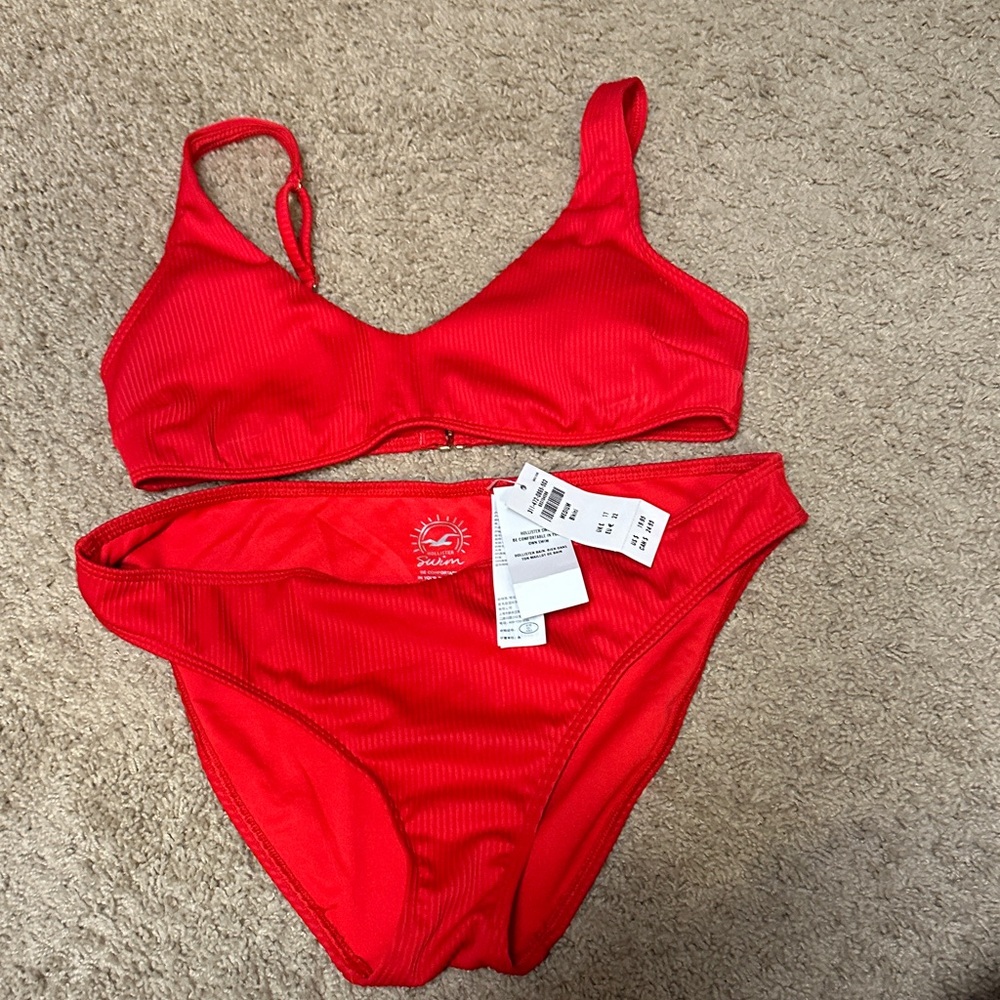 Hollister Bright Red Swimwear see description for sizes!